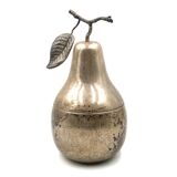 Modern silver-plated Pear wine cooler / ice bucket, Teghini Firenze Italy 1970s