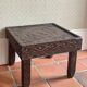 Handcrafted Berber coffee table – Carved wood (Morocco)