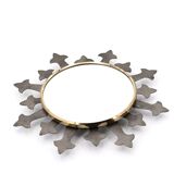 Small metal sun mirror, 1950s