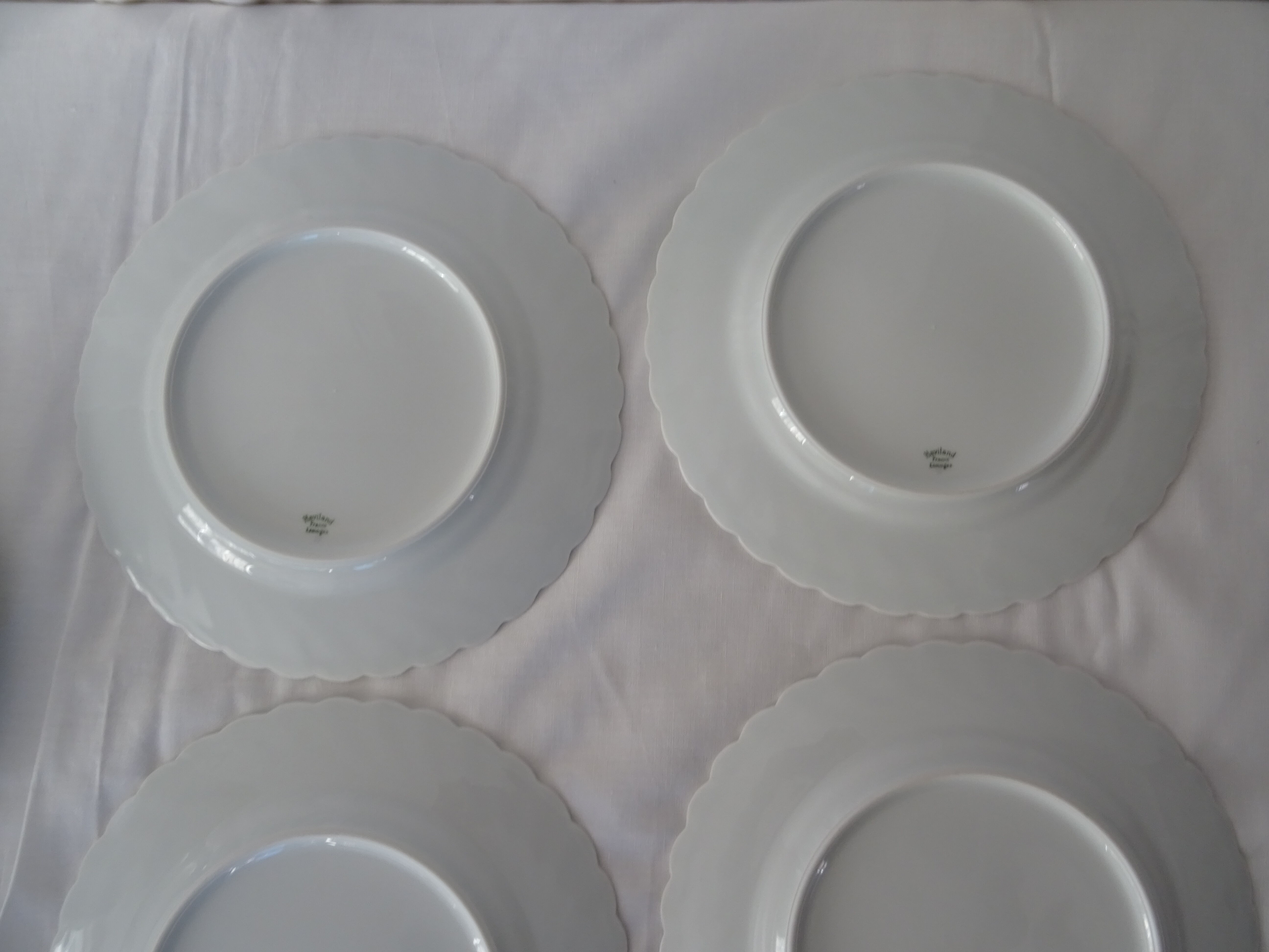 8 flat plates Haviland 426112 Sylvie flowers small roses Limoges