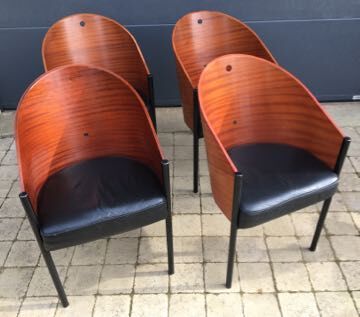 Série de 4 fauteuils Costes par Philippe Starck