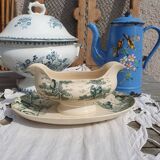 Snow gravy boat sarreguemines u& cie