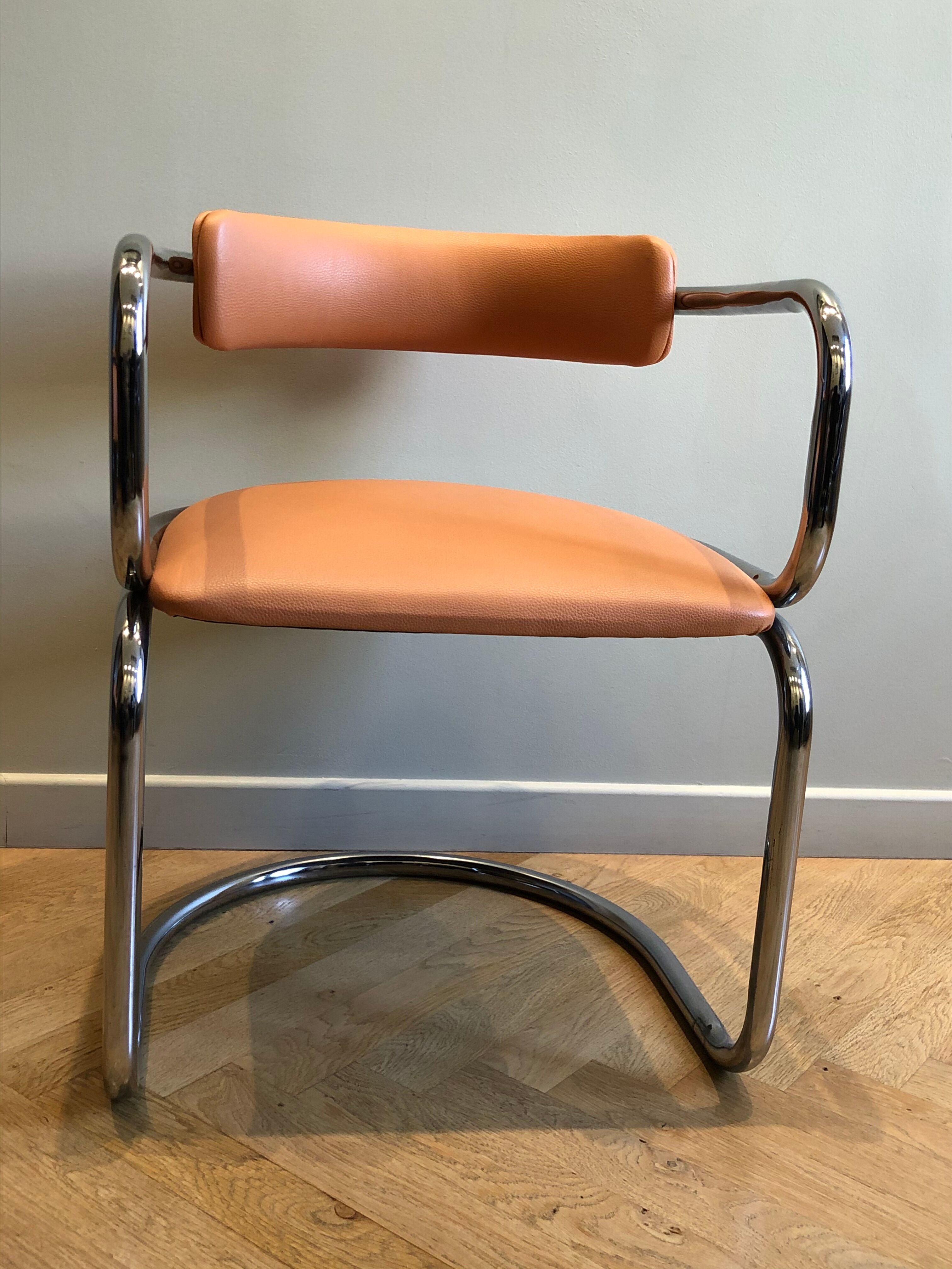 Victoria chair 70s vintage terracotta