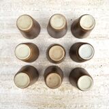 Set de 9 tasses en grès Digoin