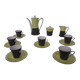 Coffee service for 6 from Vokstedt, Germany, 1950s, set of 17.