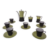 Coffee service for 6 from Vokstedt, Germany, 1950s, set of 17.