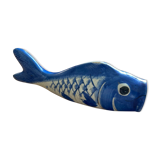 Vase ancien chinois Koi Fish bleu