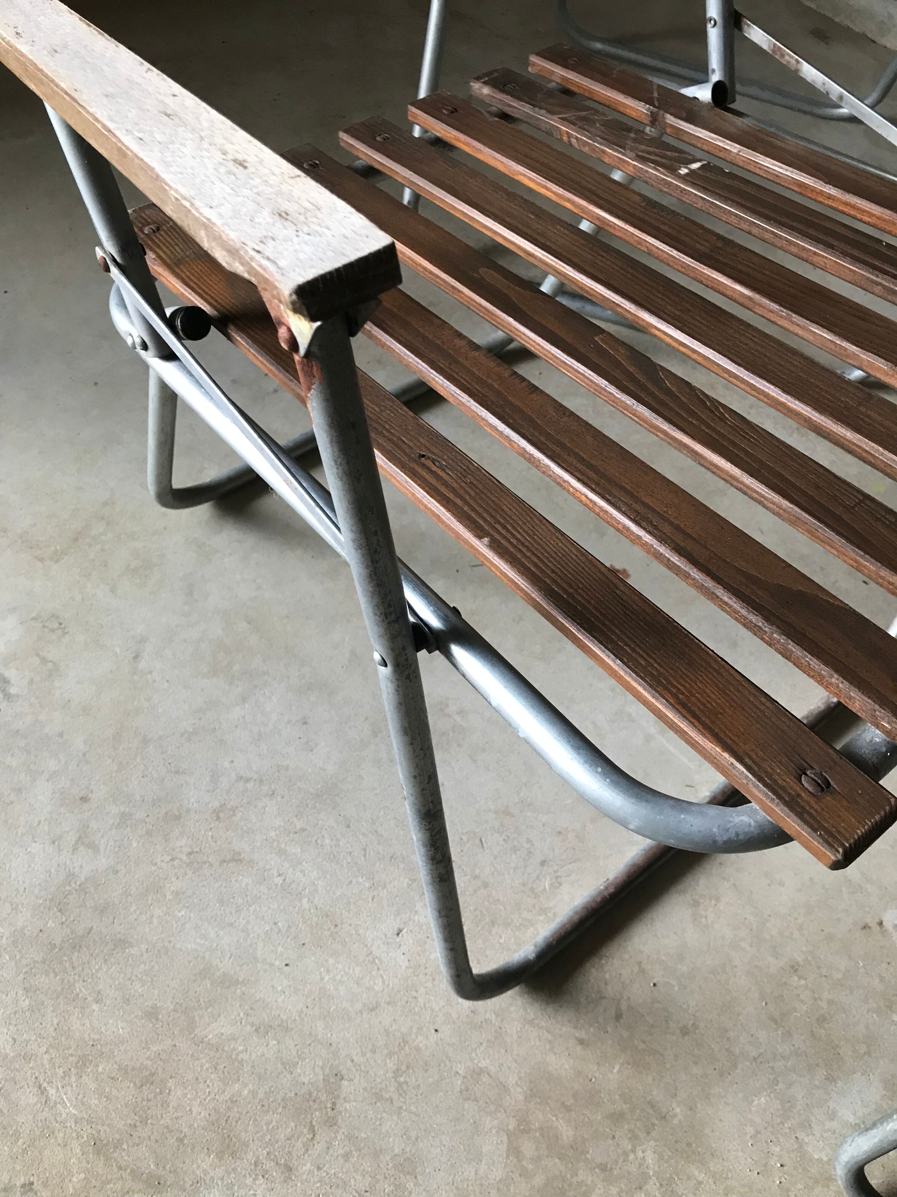 Set of 4 vintage camping chairs