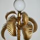 Golden metal palm lamp, 70s