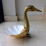 Bol en laiton et coquillage