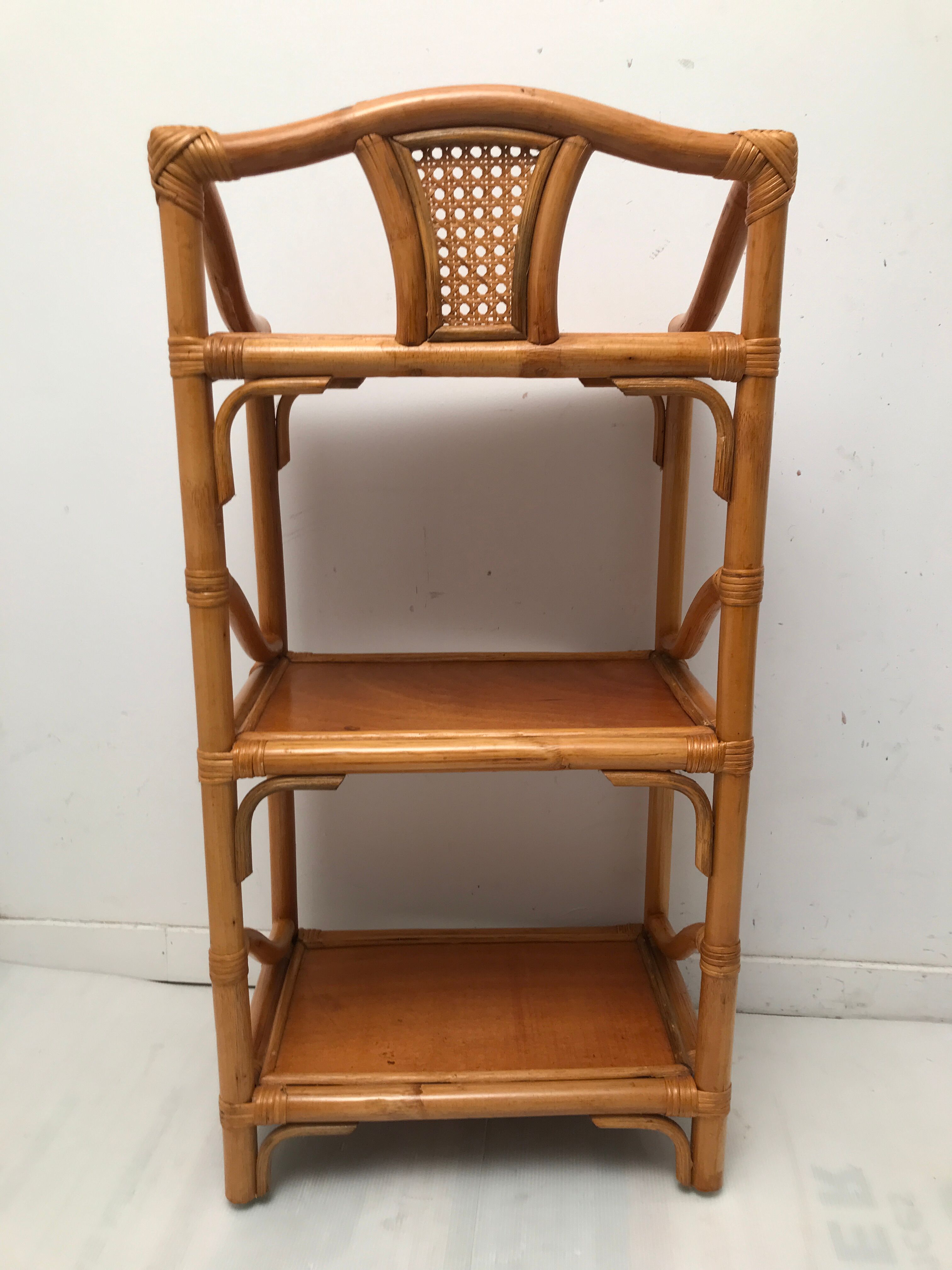Etagère en bambou 3 niveaux vintage