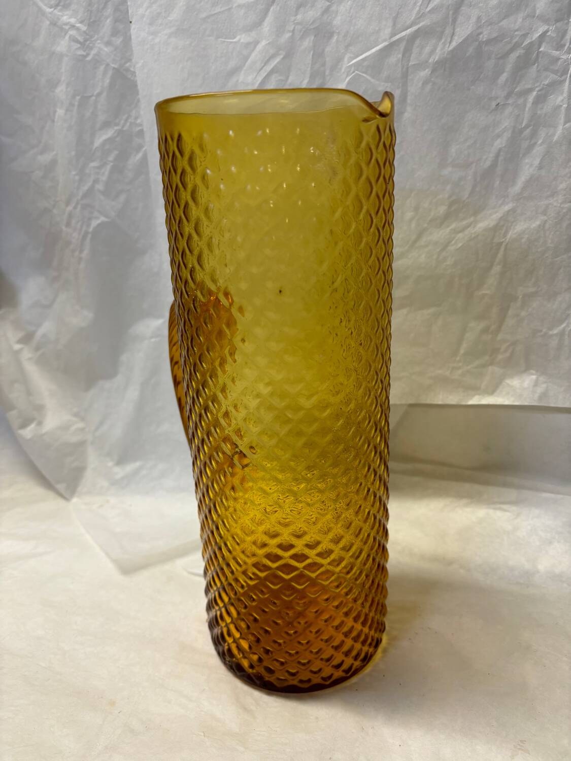 Amber glass carafe
