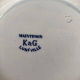 Lunéville Keller & Guérin, soup bowl and ten plates Maintenon