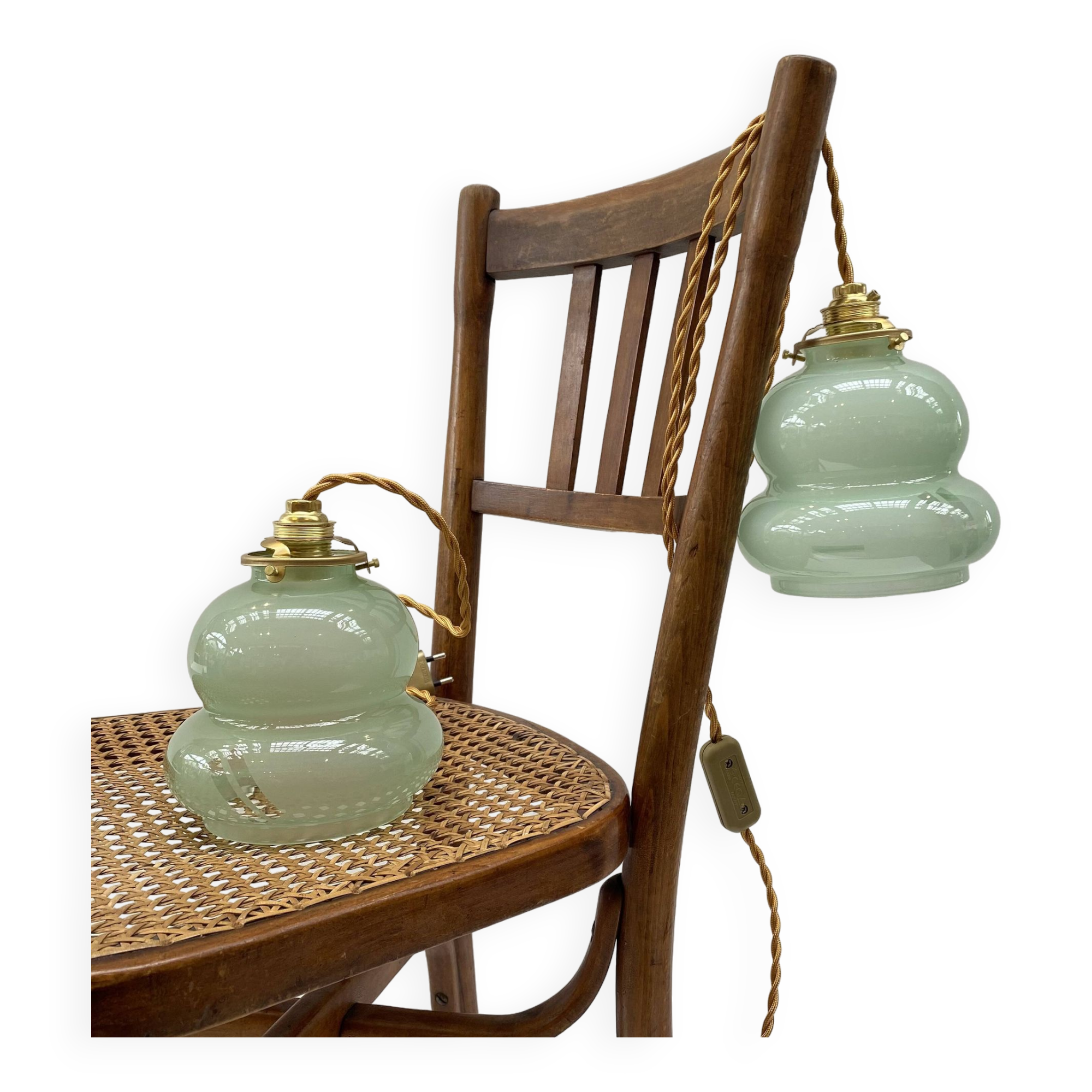 Pair of Art Deco portable lamps