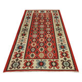 Vintage Turkish Sarkoy, 1960s Handmade Flat Woven Wool Area Rug- 98x181cm