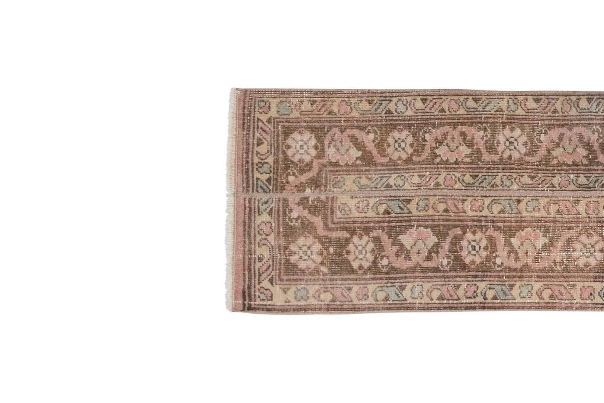 Vintage Turkish hallway rug 49x343 cm