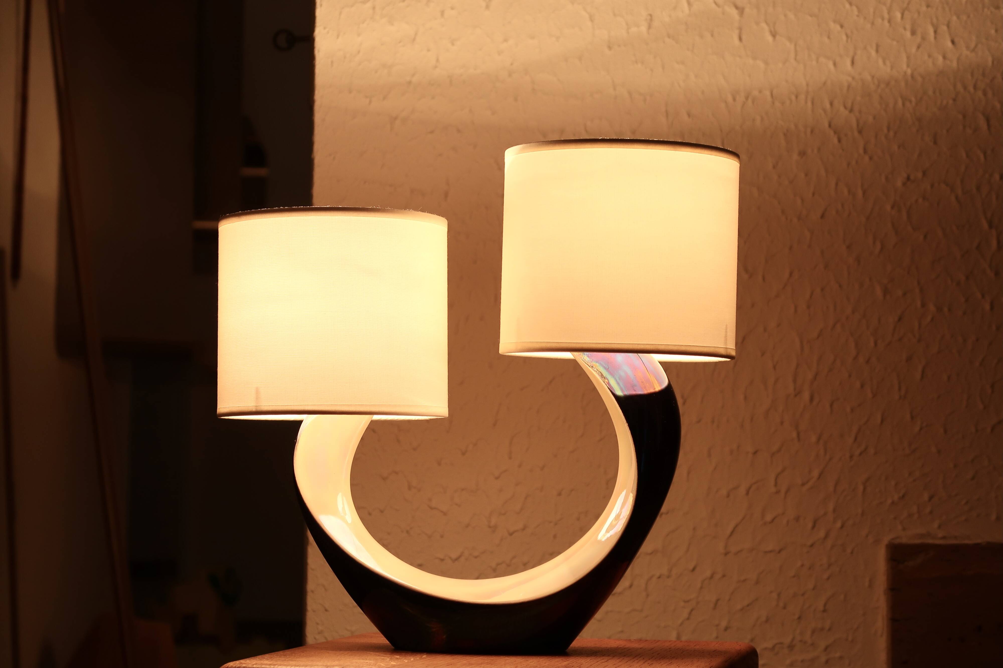 Verceram black and white ceramic lamp