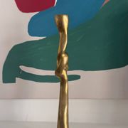 Bougeoir en laiton doré