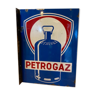 Plaque émaillée "petrogaz" 45x60cm 1950