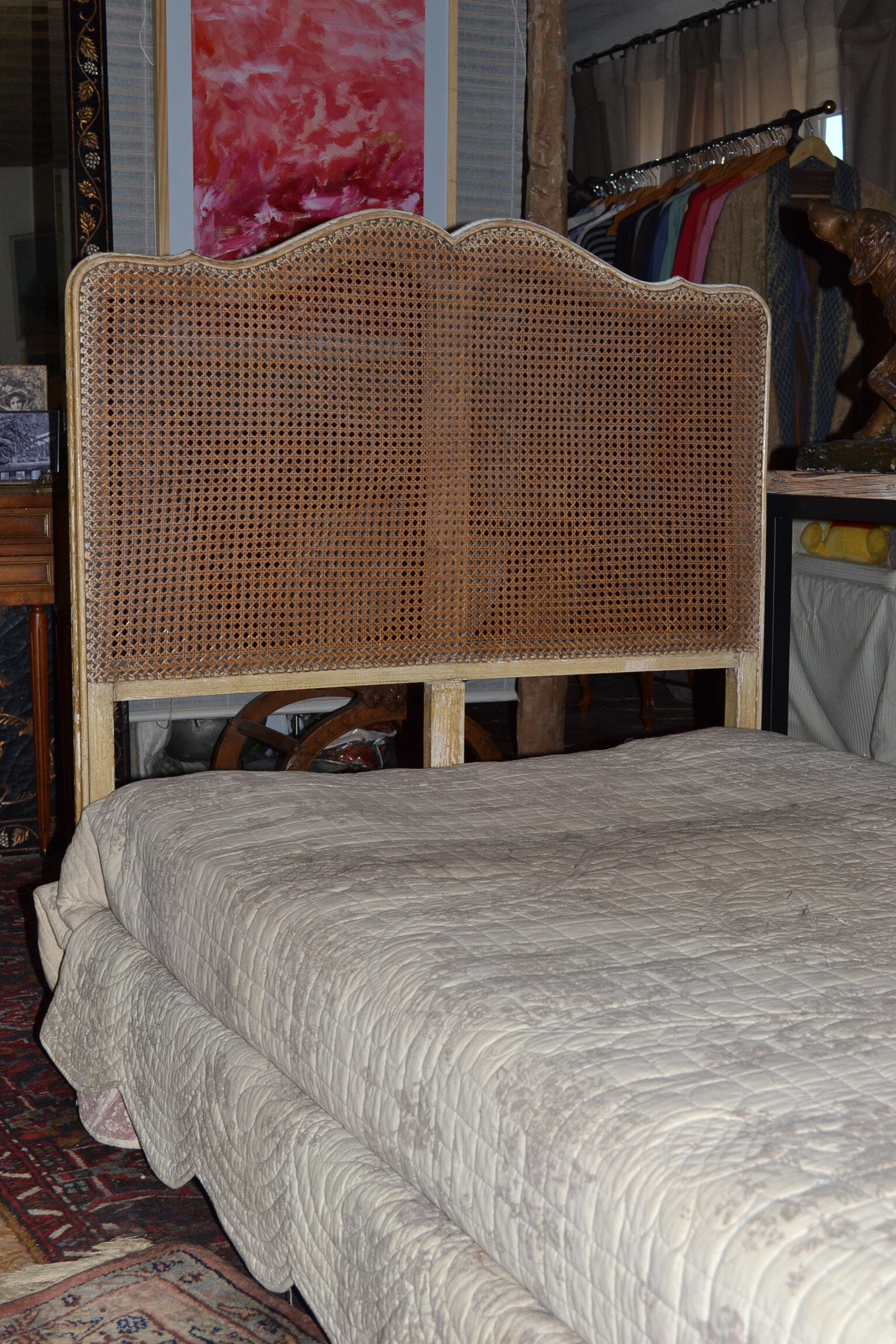 Beds caned in pair, end 19th century, circa 1890