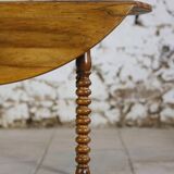 Louis Philippe turned wood drop-leaf table