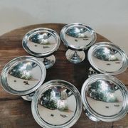 6 coupes à dessert sur pied en inox par Rémy letang