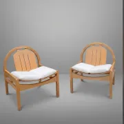 Pair of Argos lounge chairs by Baumann
