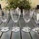 4 verres à eau saint louis . Model massenet à côtes vénitiennes