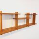 Vintage pine wall shelf in Maison Regain style from the 80s