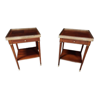 Pair of marquetry sofa ends