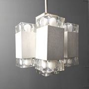 Vintage Italian cubic chandelier by Gaetano Sciolari, 1970s