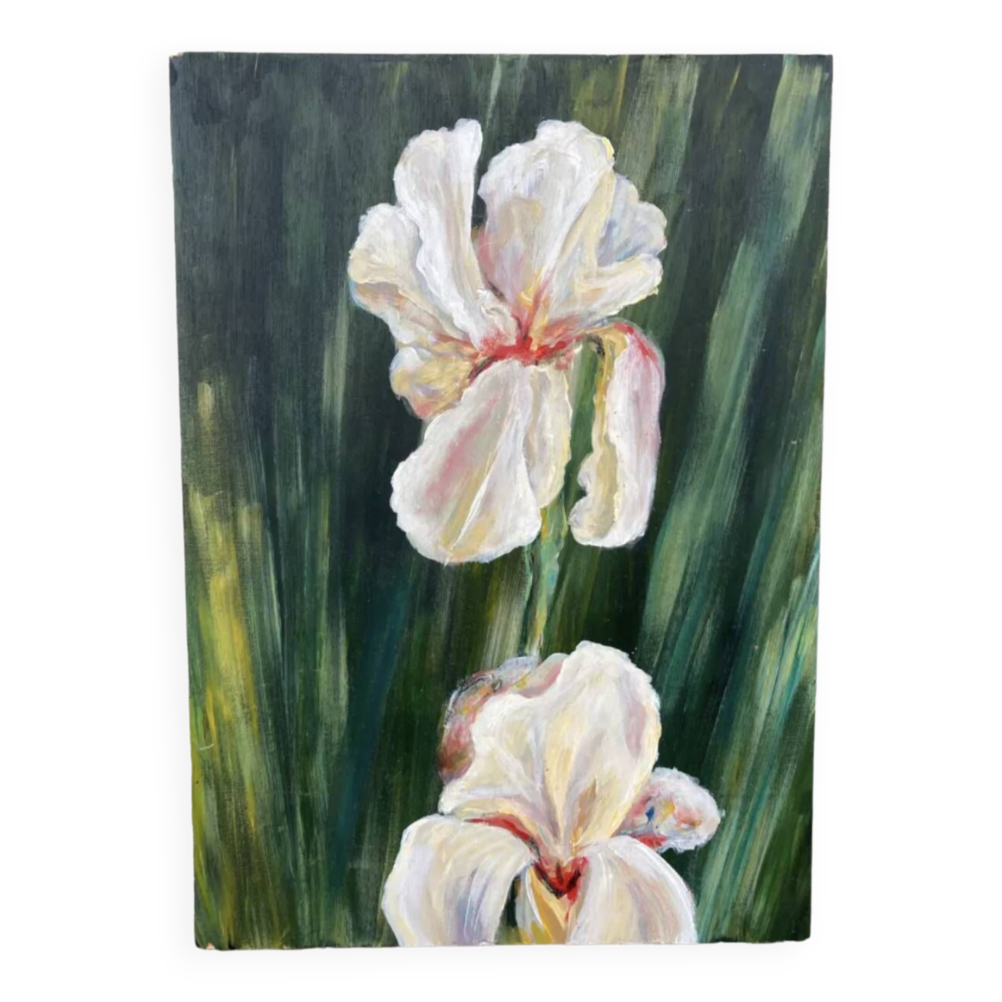 Floral painting on panel