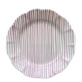 Assiette rayure fine rose 25cm