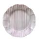Fine pink striped plate 25cm