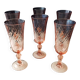 6 Champagne flutes Luminarc Model Rosaline Vintage