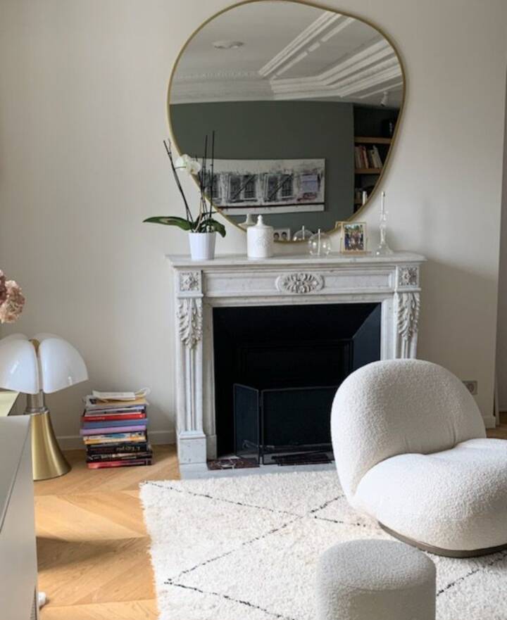 Bossa Nova gold metal mirror 100 cm D