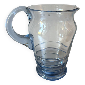 Art Deco blue glass carafe