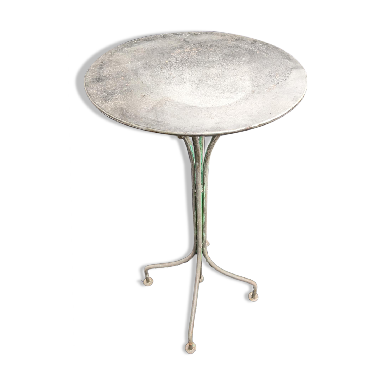 Vintage metal pedestal table