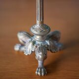 pair of numbered bronze candle holder