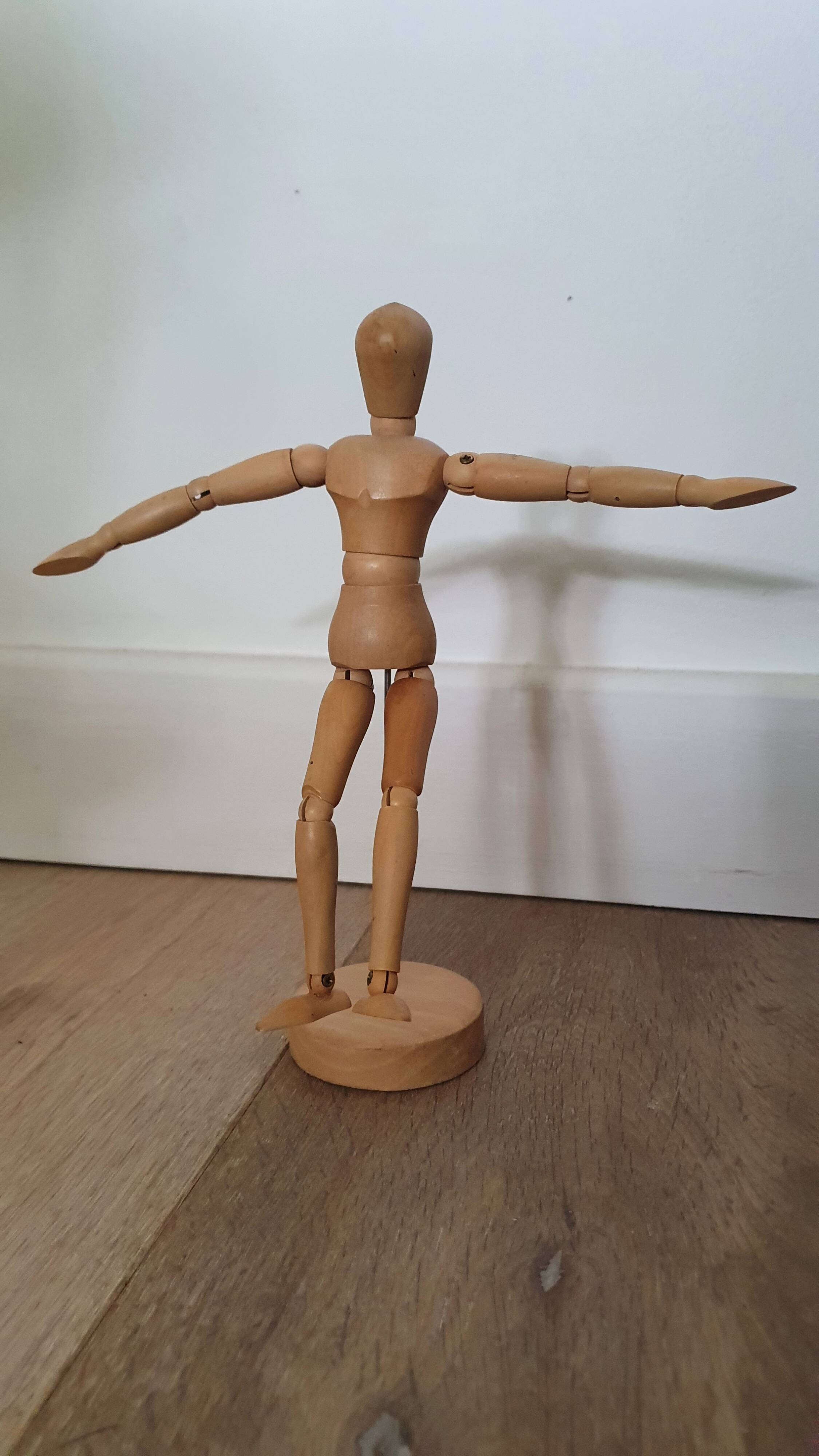 Wooden articulated man for O'cedar advertising