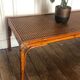 Table low rectangular rattan and caning