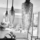 Vintage glass pendant lamp