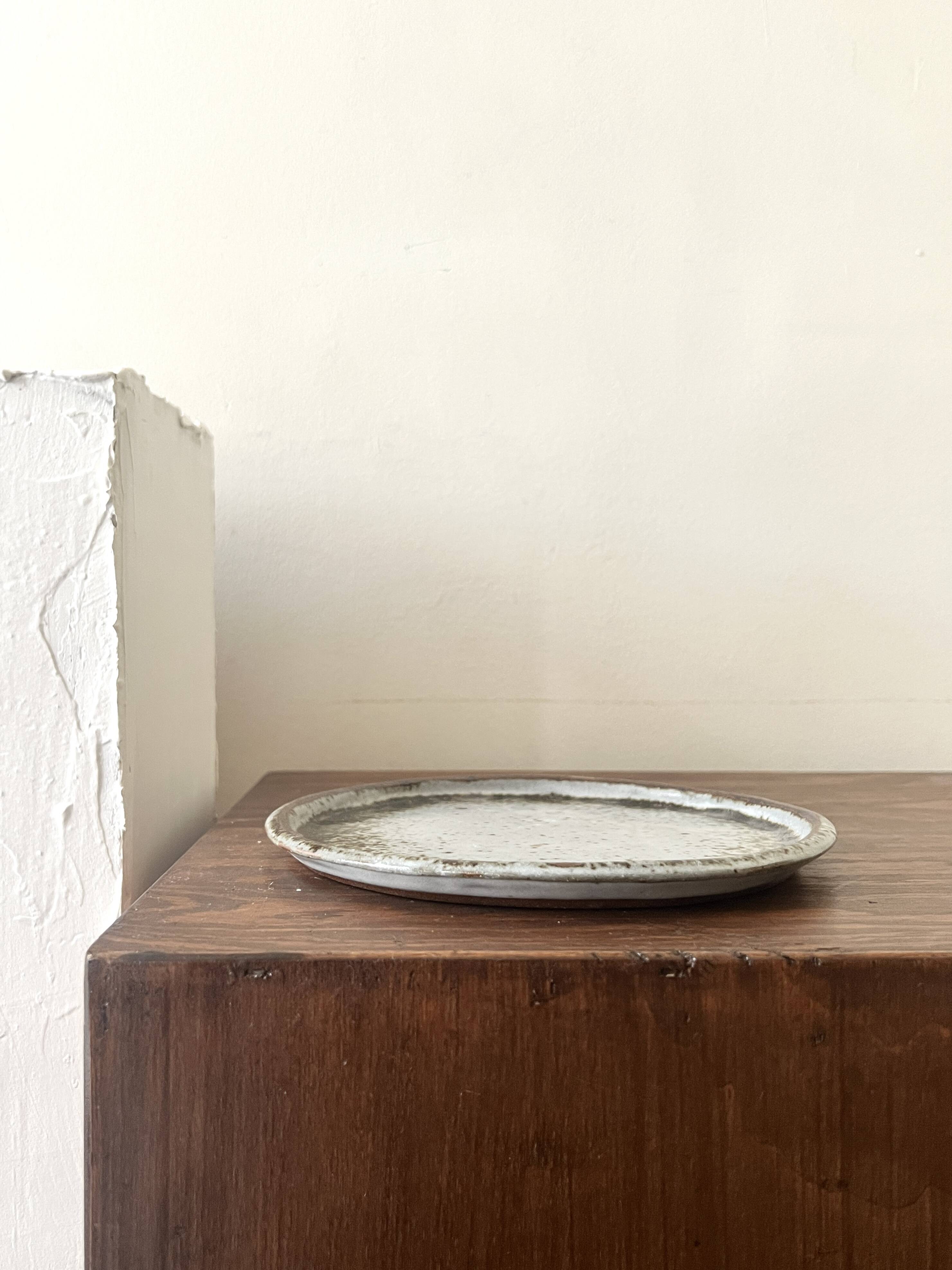 Glazed ceramic plate (stoneware), Chantal & Thierry Robert 1970