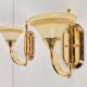 Art Nouveau Regency Brass Wall Lamps by Bejorama Lighting, Spain, 1970s, Set of 2
