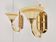 Art Nouveau Regency Brass Wall Lamps by Bejorama Lighting, Spain, 1970s, Set of 2
