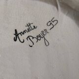 Plat en faïence vernissée signé Annette Boyer