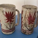 Pair of mugs Gustave Reynaud - 1950s/60s - ceramic Le Mûrier