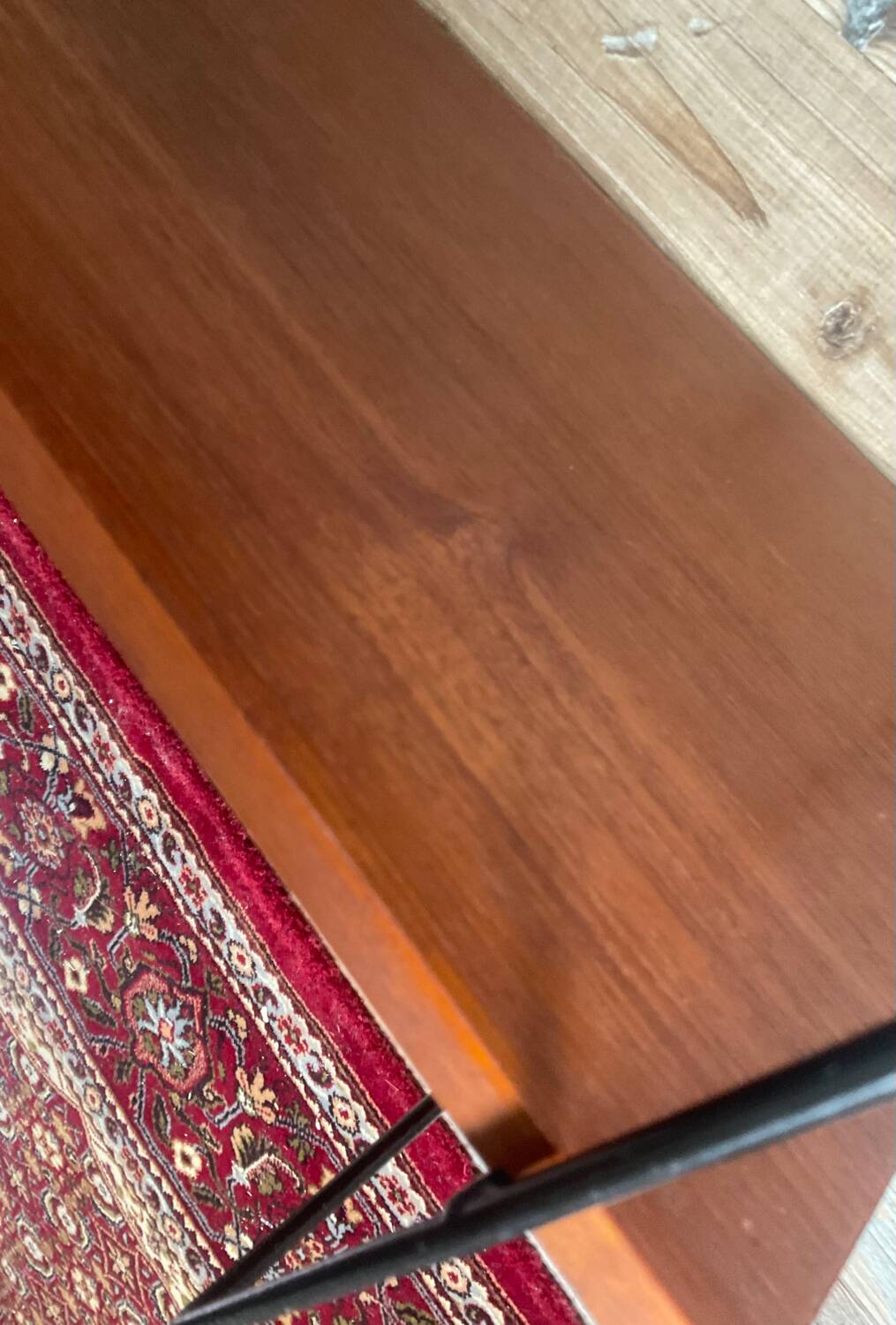 Vintage teak and metal shelf from the 60s