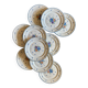 Set of 10 vintage flat plates