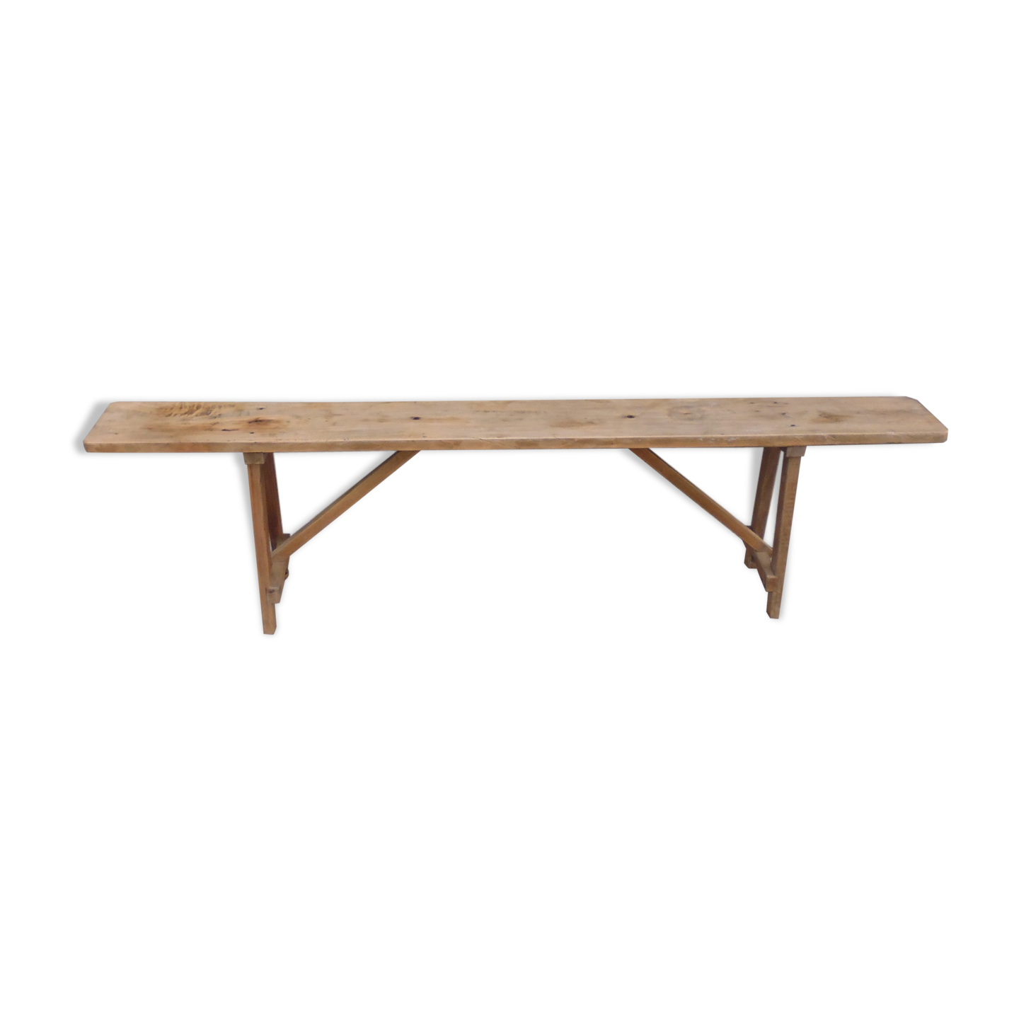 Old solid wood farm bench 200 cm